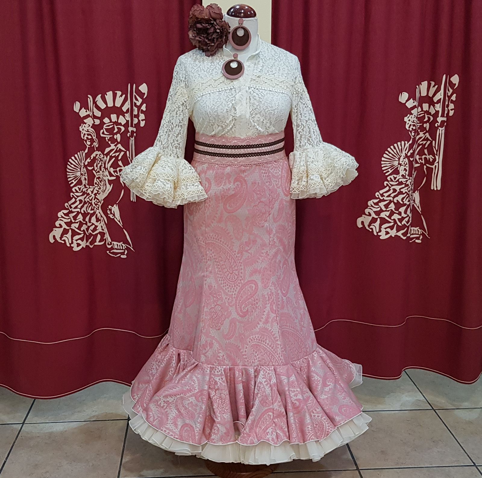 Falda Flamenca - Trajes de flamencos Moda Rosa