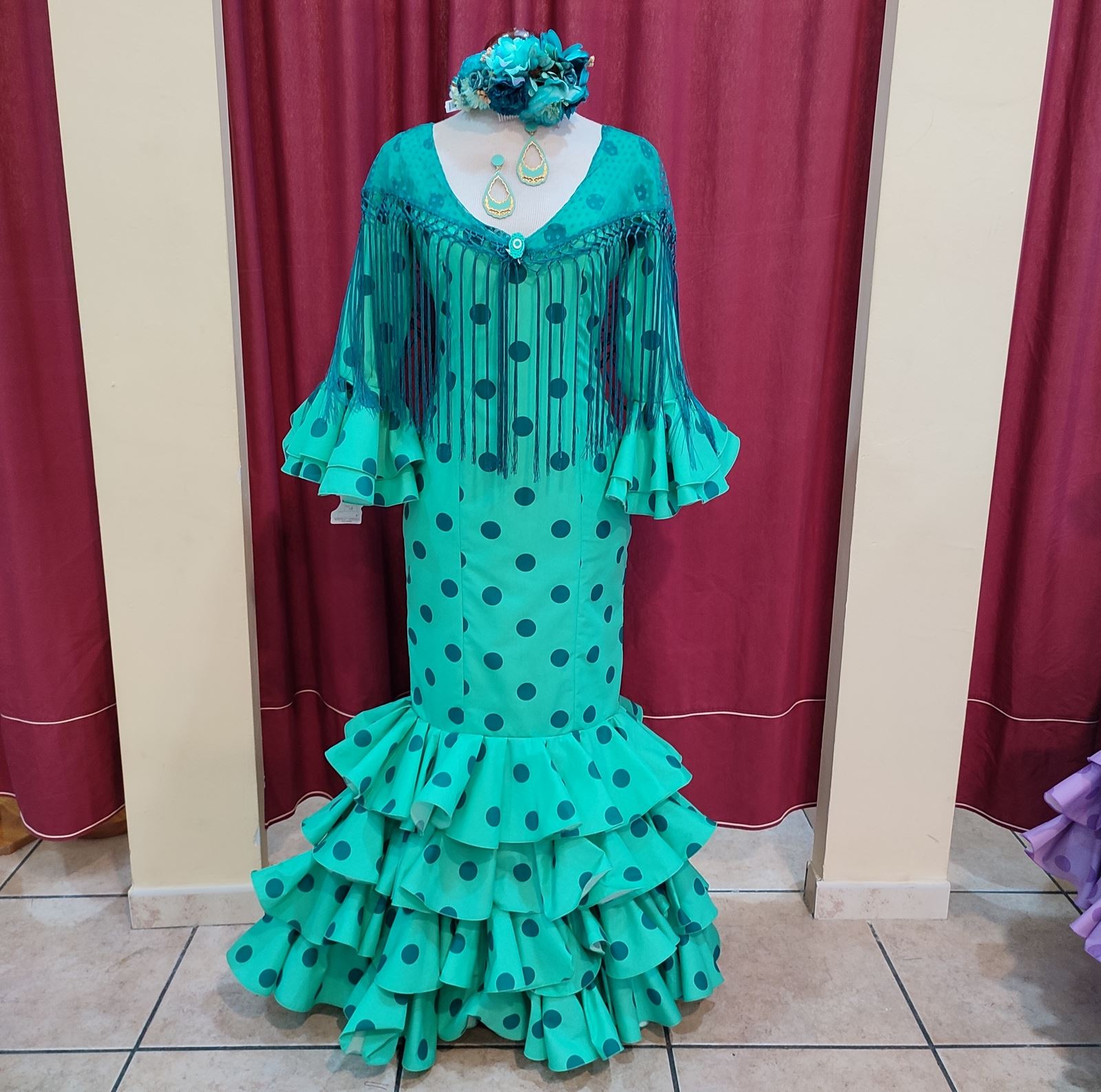 Vestido de Flamenca - Modelo - Agua Lunares - PEDROCHE GITANA