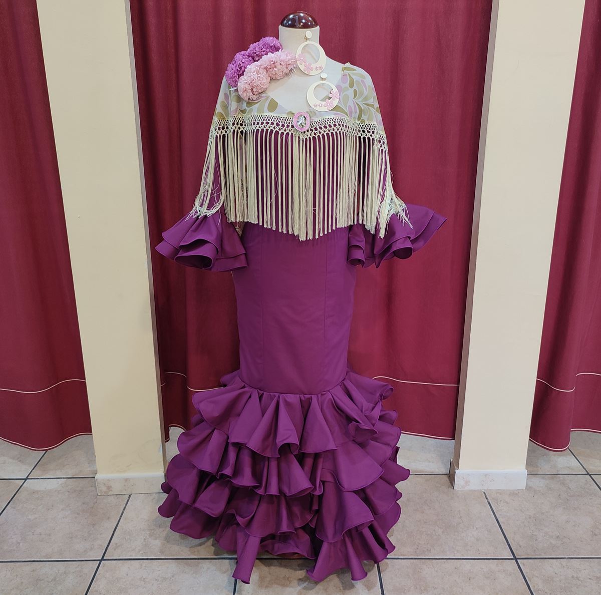Vestido Flamenca Oferta - Modelo Cabra Buganvilla - PEDROCHE GITANA Y